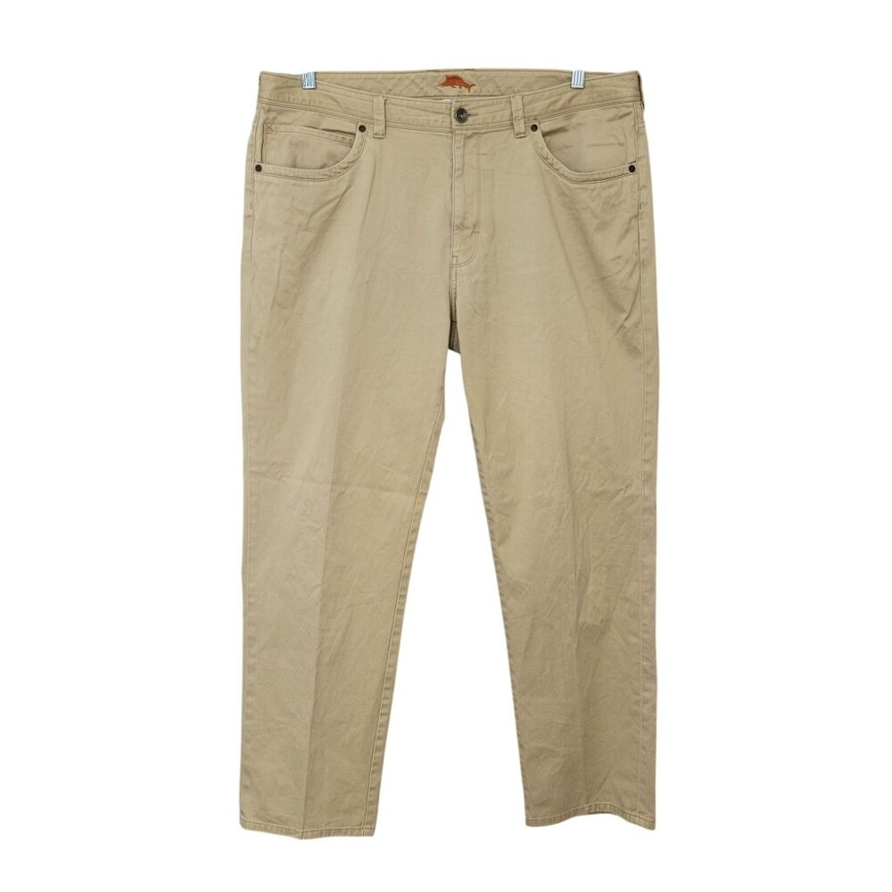 Tommy Bahama Cotton Blend Pants Mens Tag 38x32 (Measures 40x31.5) Beige